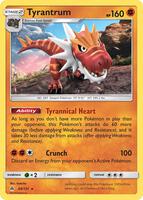 Pokemon,SM - Forbidden Light,Tyrantrum - 69/131,Holofoil,Holo Rare,Lightly Played