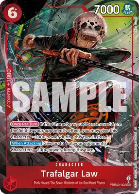 One Piece Card Game,Premium Booster -The Best- Vol. 2,Trafalgar Law - PRB02-002 (Alternate Art),Foil,Super Rare,Near Mint