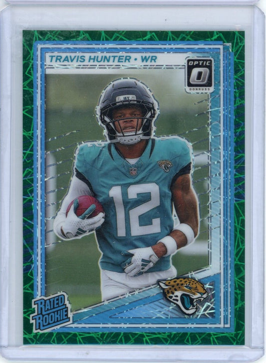 Optic 2025 Donruss Optic,2025 Donruss Optic,Travis Hunter - 201,Green Hyper
