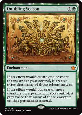 Magic: The Gathering,Foundations,Doubling Season - 216,Normal,Mythic,Near Mint