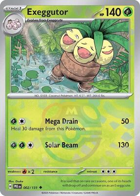 Pokemon,SV: Prismatic Evolutions,Exeggutor (Master Ball Pattern) - 002/131,Holofoil,Uncommon,Near Mint