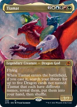 Magic: The Gathering,Adventures in the Forgotten Realms,Tiamat (Borderless) - 298,Normal,Mythic,Lightly Played