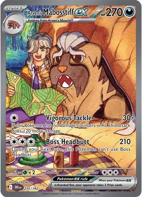 Pokemon,SV10: Destined Rivals,Arven's Mabosstiff ex - 235/182,Holofoil,Special Illustration Rare,Near Mint