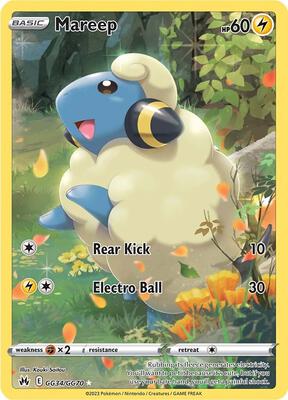 Pokemon,SWSH: Crown Zenith: Galarian Gallery,Mareep - GG34/GG70,Holofoil,Ultra Rare,Near Mint
