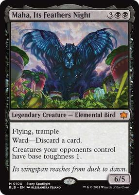 Magic: The Gathering,Bloomburrow,Maha, Its Feathers Night - 100,Normal,Mythic,Near Mint