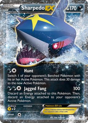 Pokemon,XY - Primal Clash,Sharpedo EX - 91/160,Holofoil,Ultra Rare,Lightly Played