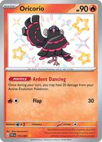 Pokemon,SV: Paldean Fates,Oricorio - 113/091,Holofoil,Shiny Rare,Near Mint