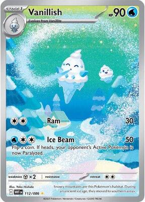 Pokemon,SV: White Flare,Vanillish - 112/086,Holofoil,Illustration Rare,Near Mint