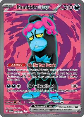 Pokemon,SV: Shrouded Fable,Munkidori ex - 083/064,Holofoil,Ultra Rare,Lightly Played