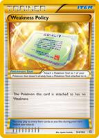 Pokemon,XY - Primal Clash,Weakness Policy (164 Secret Rare) - 164/160,Holofoil,Secret Rare,Moderately Played