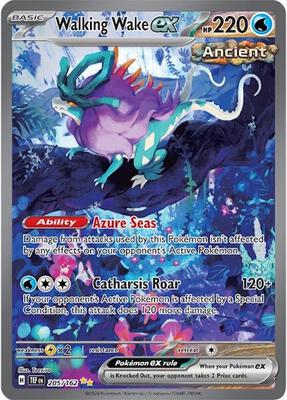 Pokemon,SV05: Temporal Forces,Walking Wake ex - 205/162,Holofoil,Special Illustration Rare,Moderately Played