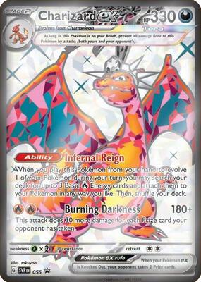 Pokemon,SV: Scarlet & Violet Promo Cards,Charizard ex - 056,Holofoil,Promo,Moderately Played