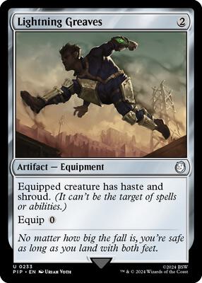 Magic: The Gathering,Universes Beyond: Fallout,Lightning Greaves - 233,Normal,Uncommon,Near Mint