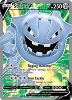 Pokemon,SWSH04: Vivid Voltage,Steelix V (Full Art) - 176/185,Holofoil,Ultra Rare,Near Mint