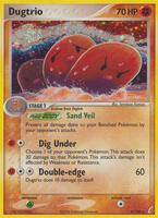 Pokemon,Crystal Guardians,Dugtrio - 5/100,Holofoil,Holo Rare,Moderately Played