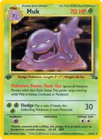 Pokemon,Fossil,Muk (13) - 13/62,Unlimited Holofoil,Holo Rare,Lightly Played