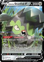 Pokemon,SWSH03: Darkness Ablaze,Galarian Stunfisk V - 128/189,Holofoil,Ultra Rare,Near Mint