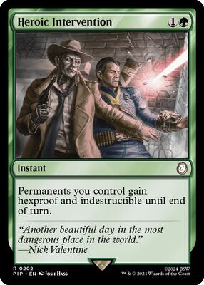 Magic: The Gathering,Universes Beyond: Fallout,Heroic Intervention - 202,Normal,Rare,Near Mint
