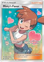 Pokemon,SM - Unified Minds,Misty's Favor (Full Art) - 235/236,Holofoil,Ultra Rare,Heavily Played