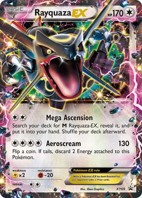 Pokemon,XY Promos,Rayquaza EX (Shiny) - XY69,Holofoil,Promo,Damaged