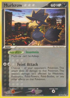 Pokemon,POP Series 1,Murkrow - 008/017,Normal,Uncommon,Lightly Played