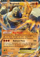 Pokemon,XY - Fates Collide,Regirock EX - 43/124,Holofoil,Ultra Rare,Lightly Played