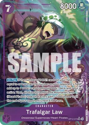 One Piece Card Game,Legacy of the Master,Trafalgar Law (073) (Alternate Art) - OP12-073,Foil,Super Rare,Near Mint