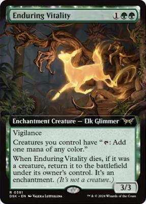 Magic: The Gathering,Duskmourn: House of Horror,Enduring Vitality (Extended Art) - 381,Normal,Rare,Lightly Played