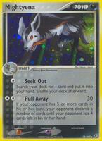 Pokemon,EX Deoxys,Mightyena - 12/107,Holofoil,Holo Rare,Moderately Played