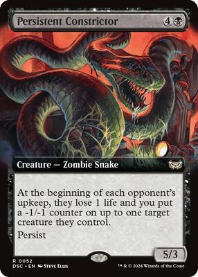 Magic: The Gathering,Commander: Duskmourn: House of Horror,Persistent Constrictor (Extended Art) - 52,Normal,Rare,Near Mint