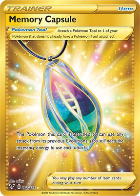 Pokemon,SWSH04: Vivid Voltage,Memory Capsule (Secret) - 202/185,Holofoil,Secret Rare,Near Mint