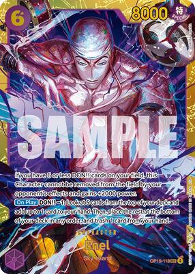 One Piece Card Game,Adventure on Kami's Island,Enel (OP15-118),Foil,Secret Rare,Near Mint