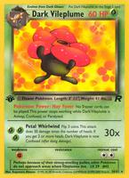 Pokemon,Team Rocket,Dark Vileplume (30) - 30/82,1st Edition,Rare,Lightly Played