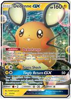 Pokemon,SM - Unbroken Bonds,Dedenne GX - 57/214,Holofoil,Ultra Rare,Near Mint