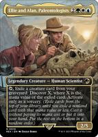 Magic: The Gathering,Universes Beyond: Jurassic World Collection,Ellie and Alan, Paleontologists (Borderless) - 10,Normal,Rare,Near Mint