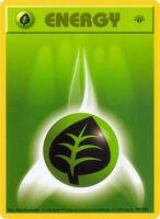 Pokemon,Base Set (Shadowless),Grass Energy - 099/102,1st Edition,Common,Heavily Played