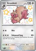 Pokemon,SV: Paldean Fates,Greedent - 206/091,Holofoil,Shiny Rare,Near Mint