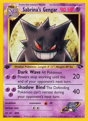 Pokemon,Gym Challenge,Sabrina's Gengar - 029/132,Unlimited,Rare,Heavily Played
