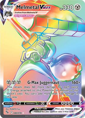 Pokemon,Pokemon GO,Melmetal VMAX (Secret) - 080/078,Holofoil,Secret Rare,Near Mint