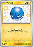 Pokemon,SV: Paldean Fates,Voltorb - 133/091,Holofoil,Shiny Rare,Near Mint
