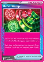 Pokemon,SV06: Twilight Masquerade,Unfair Stamp - 165/167,Holofoil,ACE SPEC Rare,Near Mint