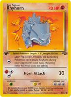 Pokemon,Jungle,Rhyhorn - 61/64,1st Edition,Common,Near Mint