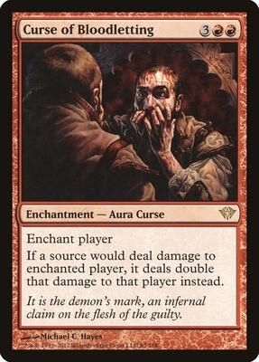 Magic: The Gathering,Dark Ascension,Curse of Bloodletting - 85,Normal,Rare,Moderately Played
