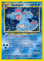 Pokemon,Neo Genesis,Feraligatr (5) - 005/111,1st Edition Holofoil,Holo Rare,Damaged