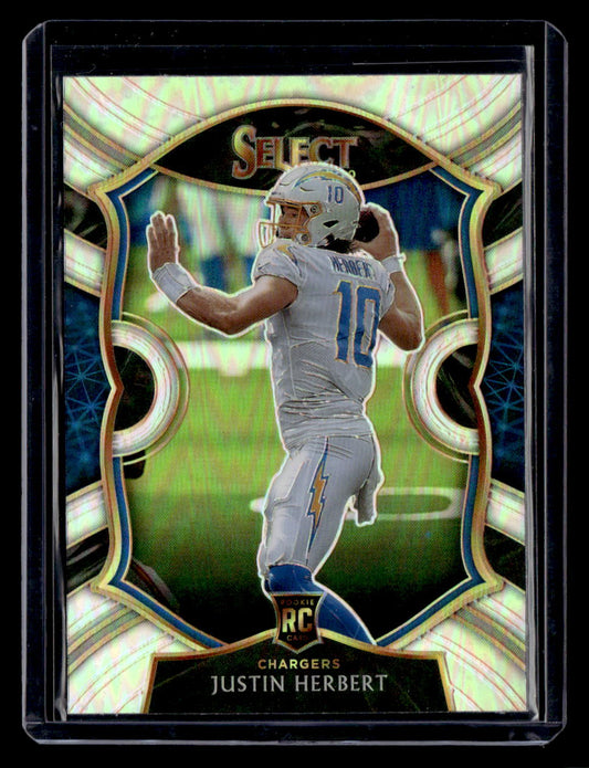 Select 2020 Panini Select,2020 Panini Select,Justin Herbert - 44,Silver Prizm