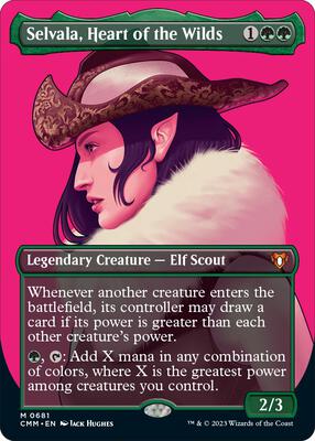 Magic: The Gathering,Commander Masters,Selvala, Heart of the Wilds (Borderless) - 681,Normal,Mythic,Near Mint