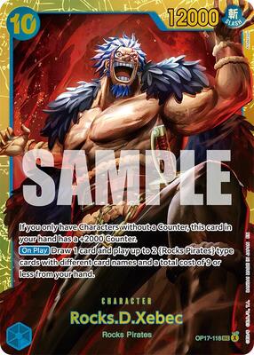 One Piece Card Game,The World's Strongest Warriors,Rocks.D.Xebec (118) - OP17-118,Foil,Secret Rare,Near Mint