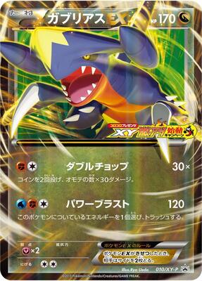 Pokemon Japan,XY-P: XY Promos,Garchomp EX - 010/XY-P,Holofoil,Common,Moderately Played