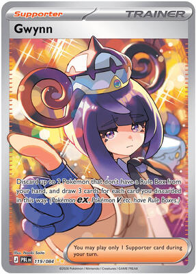 Pokemon,ME05: Pitch Black,Gwynn - 119/084,Holofoil,Special Illustration Rare,Near Mint