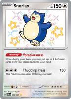 Pokemon,SV: Paldean Fates,Snorlax - 202/091,Holofoil,Shiny Rare,Near Mint